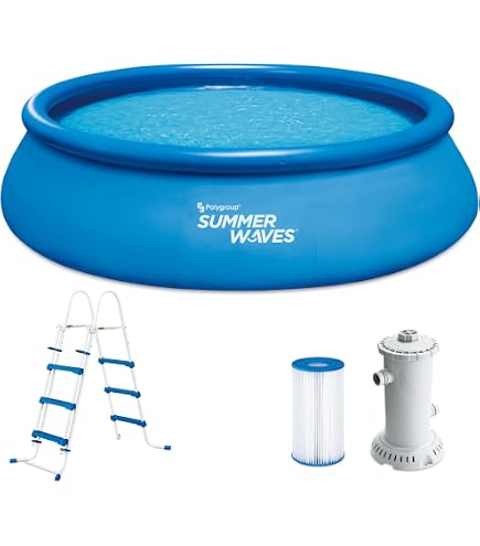 HAF Quick Up Pool 244 X 76 Cm – Selbstaufbauend, 2.300 Liter, Ohne Pumpe, Blau