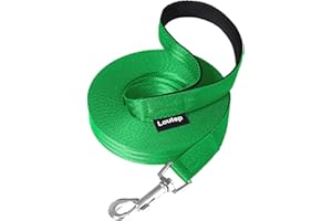 Loutep Trainingsleine für Hunde, 3 m, 5 m, 10 m, 15 m, 20 m, 25 m, 30 m, Starkes Nylonseil, extra Lange Leine, Hundeleine mit gepolstertem Griff für große, mittelgroße und kleine Welpen, Rückruf