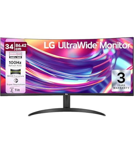 【完動品】LG 34WQ500‑B 34インチ ウルトラワイド IPS モニター LG 34WQ500-B - 34 inch 21:9 UltraWide Full HD (2560 x 1080