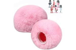 ZealSound Pare-Brise en Fourrure de Microphone, Filtre Anti Pop Mousse, Anti Vent Bonnet pour Blue Yeti Microphone/ZealSound K66/Blue Yeti Nano/Yeti X/AM8/ SoloCast et autres microphones (2PCS-Rose)