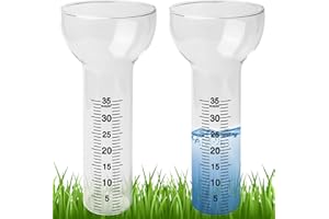 BAIFULAI 2 Stück Regenmesser Frostsicher, Regenmesser Ersatzglas für 1-35 mm Messungen, Regenmesser Glas, Rain Gauge, trichterförmige Regenmessgeräte für Gartenwasseranzeige im Freien für Regen