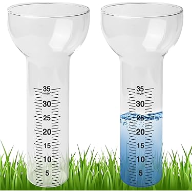 Regenmeter met LED-verlichting voor de tuin - 2-in-1 functie met