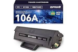 ZIPRINT 106A Toner Compatibile per HP 106A W1106A per Toner HP Laser MFP 137fnw 137fwg MFP 135w 135wg 135a 135r 107w 107a 107r (1 Nero)