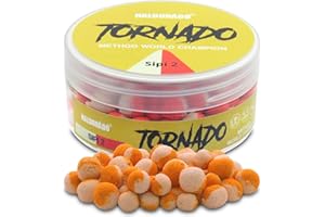 Haldorado TORNADO Method World Champion Karpfenangelköder Pellets/Boilies, Orange-Zimt-Geschmack, Orange-Weiße Farbe, 4 Verschiedene Köder, Sipi 2