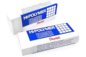 Pentel - Hi-Polymer Jumbo Plastic Rubbers Erasers - White (2)