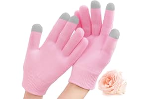 2EASY - Maschera Mani Guanti in Gel Idratante Unisex, fino a 40 utilizzi, con Vitamina E, Olio d'Oliva, Rosa, Lavanda e Jojoba, con touchscreen, taglia unica, ripara e ammorbidisce la pelle (Rosa)