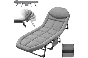 Yagosodee Folding Camp Beds for Adults with Mattress,Heavy Duty Sturdy Camping Bed,Portable & Compact Camping Cot Outdoor Travel Office with Carry Bag,Supports 661 lbs,(200x65cm,Dark Grey)