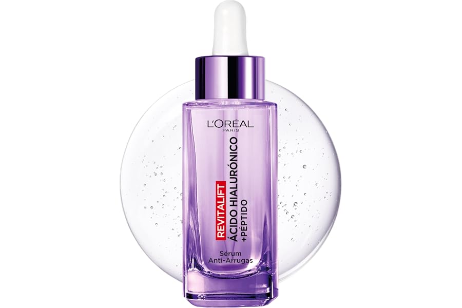 L'Oréal Paris Revitalift Filler Sérum Antiarrugas con Ácido Hialurónico, Péptidos. Nº1 del Mundo. Hidratación Duradera y Prof
