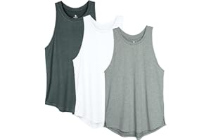 icyzone Femme Débardeur de Sport Dos Nageur Yoga Shirt sans Manches Running Fitness Jogging Tank Top, Lot de 3