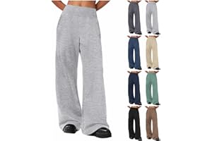 GENERIC Breite Jogginghose Mädchen Weites Bein Sporthosen Y2K Baggy Hose Gummibund Softshellhose Übergroße High Waist Jogging Hosen Einfarbig Coole Reithose