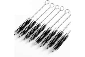 DINGFENG 10 Brosses Nettoyage de Paille，Ensemble de Brosses de Lavage de Bouteilles，Brosse de Nettoyage de Petit Espace，Utilisée pour Nettoyer Les Biberons，Les Verres à Vin，Les Carafes et Les Becs de Théière