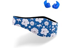 Qshare Bandeau de natation en néoprène pour enfants, tout-petits et adultes (blanc, taille M)