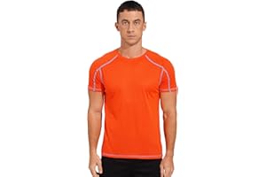 Sywiyi Men's UPF50+ UV Protection Rash Guard Stretchy Summer Swimming Tops Active Sport Casual Athletic T-Shirt