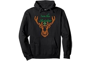 IAM THE MEISTER JAEGERMEISTER DAD MOM DEER Jaegermeister Meister Hirsch Familie Papa Mama frech lustig Pullover Hoodie