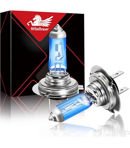 Ampoules Phare Halogènes WinPower H1 70W 3000K Jaune 24V - Lot De 2 - Ultra Brillantes Pour Camions Et Véhicules