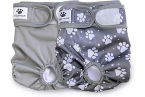 Hisprout Female Dog Diaper Reusable Washable Durable Doggie Diapers Pants (DDFL05)