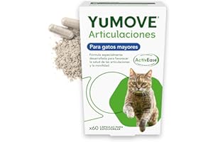 YuMOVE Condroprotector Articulaciones para Gatos Mayores, 60 Cápsulas, Triple acción, Apoya la Movilidad y Refuerza Las Articulaciones con Glucosamina, Condroitina y Ácido Hialurónico