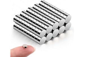 100Pcs Small Magnets, 5x2 mm Mini Tiny Round Magnet, Micro Neodymium Magnets for Crafts, Miniatures, Refrigerator, Whiteboard, Nail Cutter