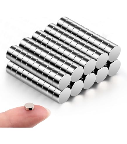 200pcs 8mm X 1.5mm N50 Neodymium Disc Magnets – Small Round Rare Earth, Nickel Coated