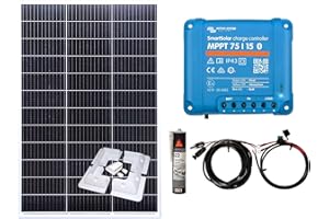 LOWENERGIE 150w Mono Solar Panel Kit Battery Charging MPPT Controller Brackets