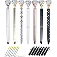 EVNEED 7PCS Diamond Pens Beautiful Metal Ballpoint Pen for Women,Coworkers,Hostess and Girlfriend,Christmas Gifts