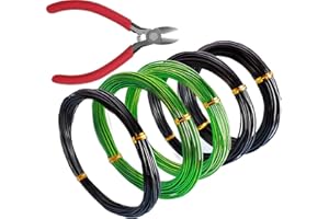 ASELECTED A+Selected Tree Training Wires Kit for Bonsai Tree, with Bonsai Wire Cutter Size 1.0 mm, 1.5 mm, 2.0 mm (160 Feet Total), Anti Corrosion Rust Resistant