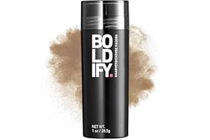 ‎BOLDIFY BOLDIFY Streuhaar für Dünner Werdendes Haar (Dunkelblond), Unsichtbar, Natürlich, Große Flasche, 28.5g, Kaschiert Haarausfall in 15 Sek, Haarverdichtung, Haarpuder für Feines Haar, Frauen/Männer.