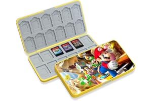 BAYINBROOK Custodia per Schede di Gioco, Custodie Giochi per Switch, Switch Game Card Case, Con 24 Giochi Cartridge Slot & 24 SD Card Storage, Design Magnetico,Organizer Antiurto Resistente All'acqua (DC2417)