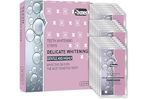 SEAAES Teeth Whitening Strips, Tooth Whitening Kits:40 Pcs 20 Packs Teeth Whitening Strips Enamel Safe Non-Sensitive,White Teeth, Tooth Whitening Strip, Teeth Whiteners, includes Mouth Opener