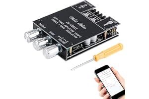 KOLRID Bluetooth Verstärker Modul Hifi Stereo - 2.0 Audio Amplifier Board TPA3116D2 Mini Digital Endstufe Verstärker Platine Bass und Treble Tuner 2X100W 12V-24V