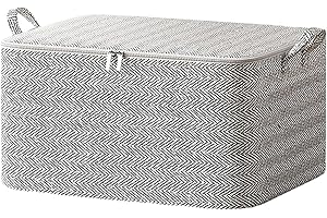 ZEIAYUAS Aufbewahrungstasche mit Deckel Faltbare Aufbewahrungsbox Korb Aufbewahrung für Bettdecken Kleidung Decken Unterbett Stoff Umzugskartons mit Verstärkt Griff Kleiderschrank Organizer Aufbewahrungstasche