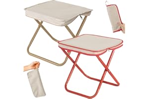 Chenboow Sgabello pieghevole portatile, 2 pezzi, per campeggio, giardino, pesca, barbecue, spiaggia