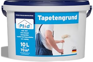 Plid® Tapetgrund Vit matt 10L - ideal grund för tapetsering - vidhäftnings- och djupgrund - för strukturtapeter - Made in Ger