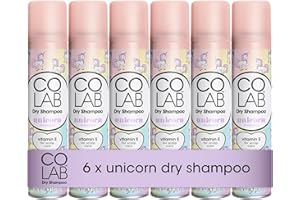 COLAB Dry Shampoo, Unicorn, 200ml, Pack of 6 - No Fuss, All Hair Types, Fresh Scent
