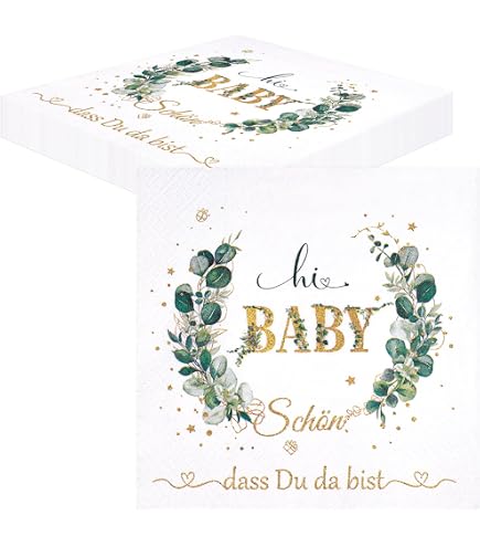 Oh Babies Cocktail-Servietten – Goldene Papierservietten Für Die Perfekte Babyparty