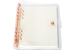 ZELTEN A6 A5 6-otworów kolorowa okładka PCW okrągły pierścień spoiwo widok segregator z zamknięciem zatrzaskowym teczka na dokumenty (Rose Gold, A5 mini set)