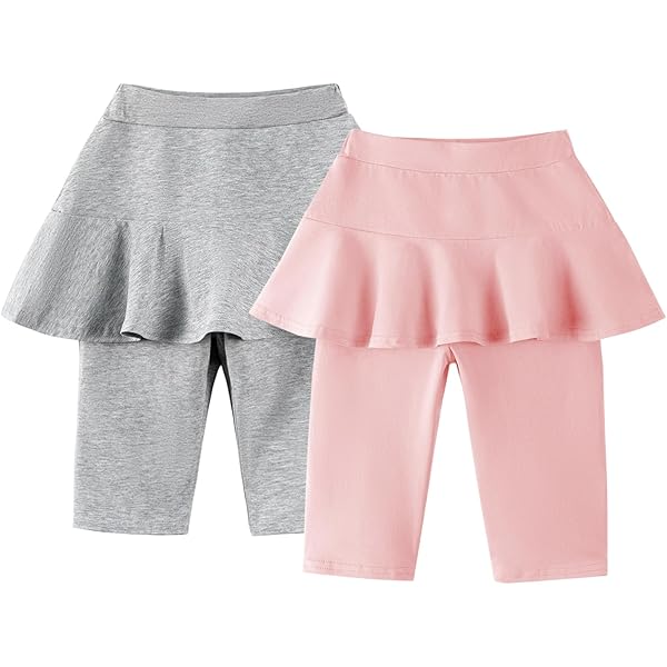 Leggings Con Gonna 2 In 1 Per Bambina - Tinta Unita, Morbidi E Comodi - Foto 3