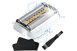 TDWE Tete de Rasoir 94m Pièce De Rechange pour Rasoir Serie 9/9 Pro,Easyshave Grille Rasoir électrique Rasoirs Compatible avec Braun Serie 9 Pro/9 Shaver Face Homme Clean and Renew 94m