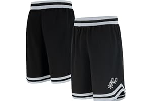 Ultra Game UNK NBA GSM3547F NBA Woven Team Logo Poly Mesh Basket Shorts Nero, Large