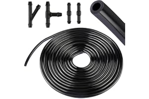 GHVACZS 5 m Durite, 3 mm Durite Depression, Admission Air avec 4 Tubes de Liaison, Convient pour le Remplacement du Tuyau D'eau en Verre de Voiture et la Livraison D'oxygène Dans L'aquarium