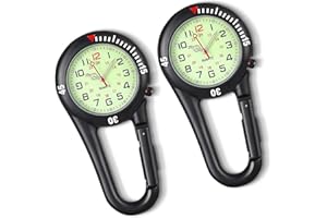 ERTLUTW Taschenuhr Mit Karabiner Befestigung Karabineruhr Taschenuhr mit Karabiner Leuchtendes Analog Quarz Uhr mit Zifferblatt für Ärzte Krankenschwestern, Unisex Taschenuhr für FOB-Armbanduhr (Blau)