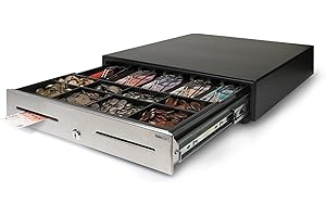 ‎SAFESCAN Safescan HD-4141S Heavy-Duty Kassenschublade mit 5 Fächern für Banknoten und 8 für Münzen - Kassenlade mit RJ-12 Anschluss (z.B. Registrierkasse) - Robuste Kassenschublade von 46 x 46 x 11,5 cm