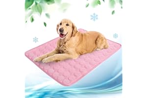 NIBESSER Tappetino Refrigerante per Cani Grandi Tappetino Rinfrescante per Gatti Impermeabile Antiscivolo Tappeto Refrigerante Cane per Cuccia Casa Viaggio Macchina，XL-100x70cm，Rosa