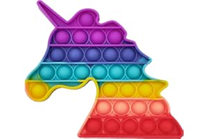 FIDGETARIAN Pop it Fidget Toy - Push Pop it Antiestres Niños - Push Pop Bubble Fidget Juguetes Antiestres - Sensorial Herramientas para Aliviar el Estrés y la Ansiedad I Unicornio Mágico