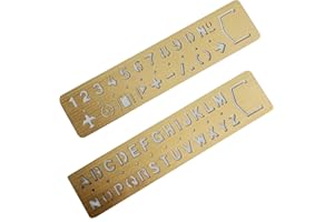 JALACH 2-teiliges Zahlen Buchstaben Schablonen-Set aus Metall, klein Zeichenschablone Schablone Vorlagen für Journal, Tagebuch, Fotoalbum, Scrapbook, Malen, Handwerk, Lesezeichen