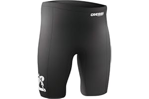 CRESSI Armor Rash Guard Shorts - Pantaloncini Rash Guard Neri Protettivi per SUP e Sport Acquatici