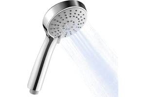 OFFO Shower Head with 3 Spray Modes, High Pressure Shower Head Large Powerful Boosting Handheld Showerhead for Low Water Pressure, Chrome