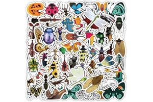 KOWASO Insecto Pegatinas 100 Piezas Pegatinas Estéticas para Botellas de Agua Portátil Álbumes de Recortes Guitarras Equipaje Bicicleta Teléfono Patinetas|Adolescentes Niña Niños Pegatina