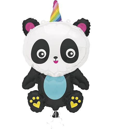 BALLONIM® Pandabär Folienballon Ca. 80 Cm – Party-Deko Zum Befüllen Mit Luft Oder Helium