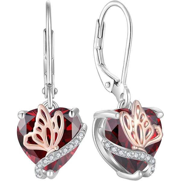 SLIACETE Collana Donna con ciondolo a forma di cuore con farfalla, in argento Sterling 925, con cristallo austriaco, regalo per mamma, moglie, fidanzata, Argento sterling, cristallo